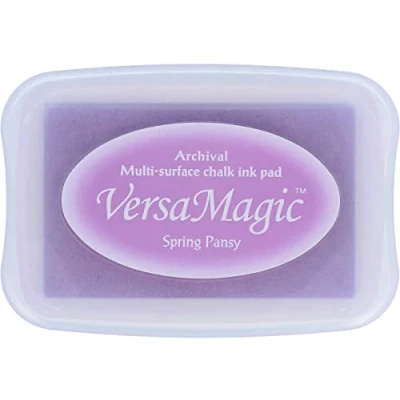 Imagen de Tsukineko VersaMagic Multi Superficie Dew Drop Gesso Inkpad Pansy, Sartenes de Primavera, Talla única