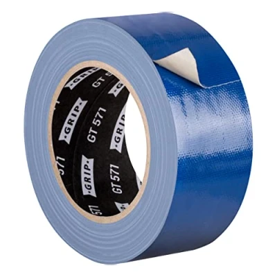 Imagen de GRIP Eventbasics cinta de tela azul, 50 mm x 25 m, color Gaffa Tape GT 571, muy alta fuerza adhesiva, adhesiva profesional para marcar, manualidades, fijación, reparación, etc. en interiores y