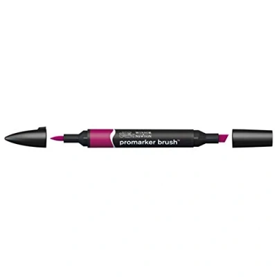 Imagen de Winsor &amp; Newton Promarker Brush Rotulador Doble Punta, Punta Pincel, Tinta Base Alcohol, Color Maroon (m544)