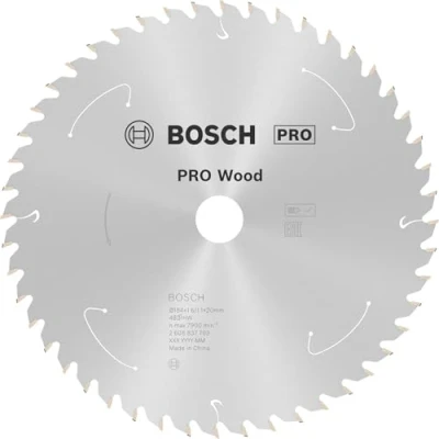 Imagen de Bosch Professional Disco de sierra circular Standard for Wood (madera, 184 x 20 1,6 mm, 48 dientes, accesorio sin cable)