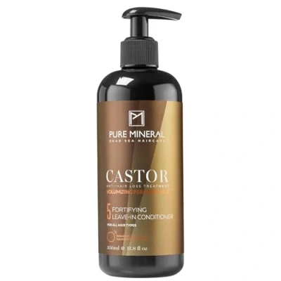 Imagen de Pure Mineral Acondicionador Sin Enjuague con Aceite de Ricino Fortalece e Hidrata Cabello Frágil Omega 9 sulfatos, parabenos, petrolatos 350ml