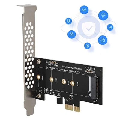 Imagen de Denash Adaptador PCIe E M.2 PCIe, Convertidor de Conector Tarjeta expansión PCI a para Disco Duro M2 NGFF NVME, SSD NVME (tecla m) 3.0 x 4