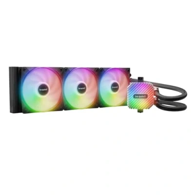 Imagen de be quiet! Light Loop 360 mm Black CPU refrigerador con agua para sistemas muyoverclockeados, elegante bloque de refrigeración ARGB, 3 ventiladores WingsLX PWM high speed, ARGB Hub