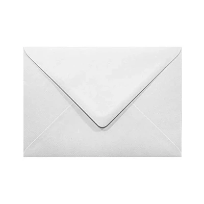 Imagen de Netuno 25x sobres de papel verjurado color blanco DIN B6 125x175mm 120g Aster Laid White con solapa puntiaguda sin ventana húmedo acanalados ideales para invitaciones tarjetas Boda Navidad Cumpleaños