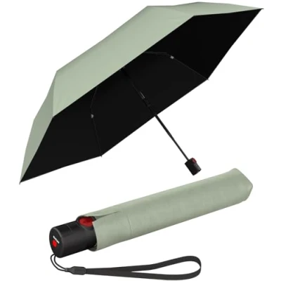 Imagen de Knirps Paraguas de bolsillo Ultra U.200 Medium Duomatic encendido automático resistente a las tormentas al viento, Wasabi con protección UV y contra el calor, 95 cm