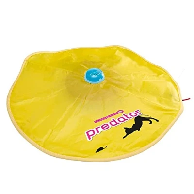 Imagen de Ferplast Juguete para Gatos Predator, electrónico Interactivo Gatos, Disco Giratorio, Que simula la Cola de un ratón moviéndose, Cuatro velocidades, Ø 61 x 8 cm