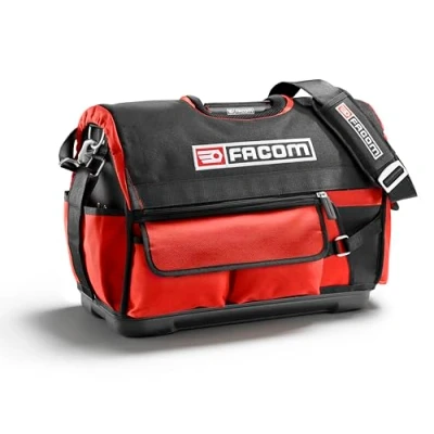 Imagen de FACOM Caja de Herramientas Textil PROBAG 20&#039;&#039;, Resistente Tejido Poliéster 1200D, Asa Aluminio, Bandolera con Hombrera, Almacenamiento Vertical, 47L Capacidad, BS.T20PB