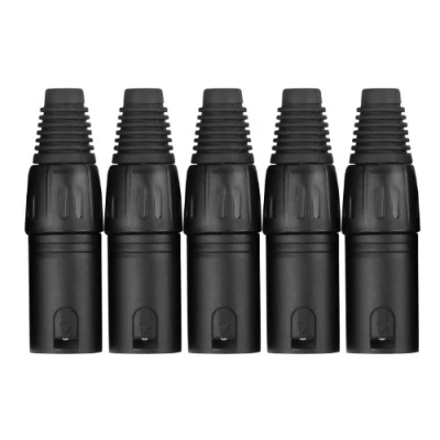 Imagen de Pronomic set de clavijas XLR macho 5 piezas negro