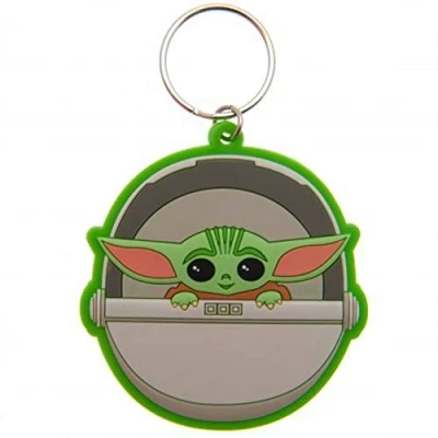 Imagen de Star Wars: The Mandalorian RK39061C, llavero de goma (Baby Yoda), unisex, multicolor, 4,5 x 6 cm