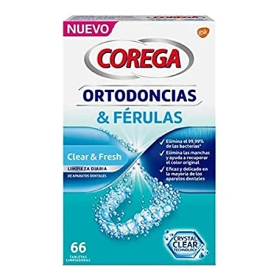 Imagen de Corega Ortodoncias &amp; Ferulas 66 Tabletas Limpiadoras
