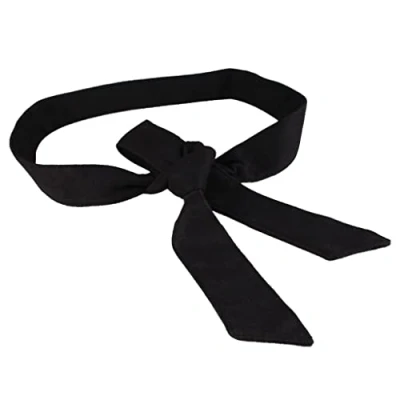 Imagen de non brand Cinturón de Lazo Ancho Tela Banda Accesorios para Vestidos Boda Fiesta Negro, tal como se describe