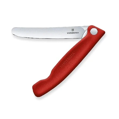 Imagen de Victorinox Swiss Classic Navaja plegable, Para picnics, camping, Hoja extra afilada, Afilado recto, Roja