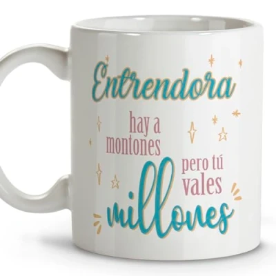 Imagen de LolaPix Mejor entrenadora. Tazas de cafe originales. Regalo entrenador. Taza cerámica 330 ml.