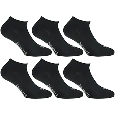 Imagen de Lonsdale Invisible Fresh 6 Pares Calcetines Deportivos, Algodón Piquet (Negro, 39 42)