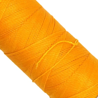 Imagen de Linhasita Bobina hilo encerado 100gr / 170 metros 1 mm de grosor poliester (Amarillo Intenso)