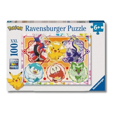 Imagen de Ravensburger puzzle Pokemon, Pikachu, Atrapar Pokemons, infantil, 100 piezas XXL, para niños +6 años, Tamaño 49x36cm