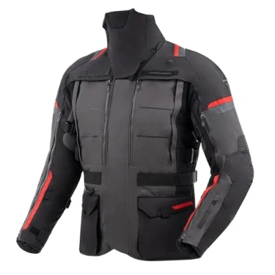 Imagen de REBELHORN Cubby V Chaqueta de Moto Hombre Textil Protectores Codos y Hombros Nivel 2 In &amp; Out Membrana Extraíble Chaleco Aislante Grandes Paneles Ventilación