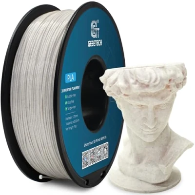 Imagen de GEEETECH filamento PLA de 1,75 mm, impresora 3D, PLA, 1 kg, como mármol marrón