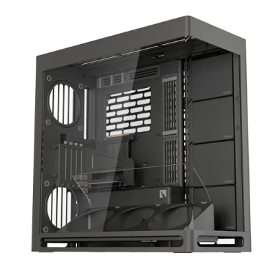 Imagen de HAVN HS 420 VGPU Dual Chamber ATX Mid Tower PC Case Black PCIe 5.0 Vertical GPU Kit, 11x 140mm Fans &amp; 3X 420mm Radiator Support, SimpliCable Management, Vidrio Templado, PWM Fan Hub