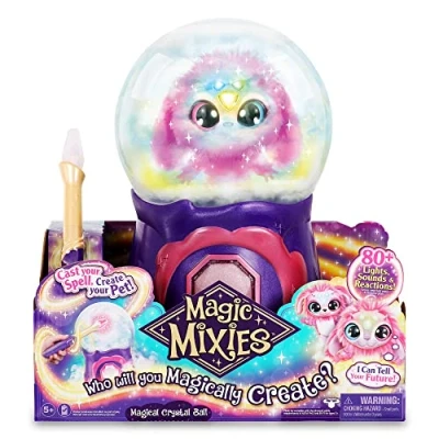 Imagen de Magic Mixies My Crystal Ball Pink, Juguete Interactivo de Magia, Bola Cristal mágica con Luces, Efectos y Sonidos, un muñeco Peluche Suave para cuidar, Accesorios, Famosa (MGX05000)