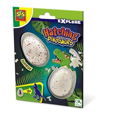 Imagen de SES Creative Dinosaurios para incubar 2 Huevos Sorpresa, Multicolor, Small (25083)