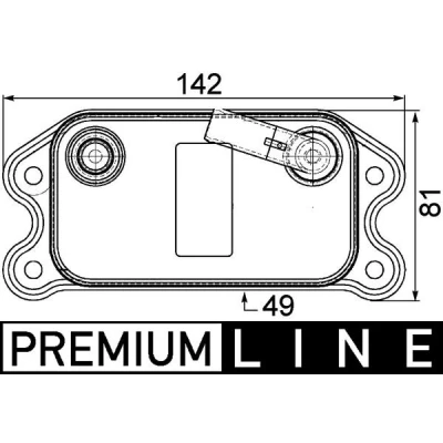 Imagen de MAHLE ORIGINAL CLC 73 000P Radiador de Aceite VOLVO: S40 II, C30, V50