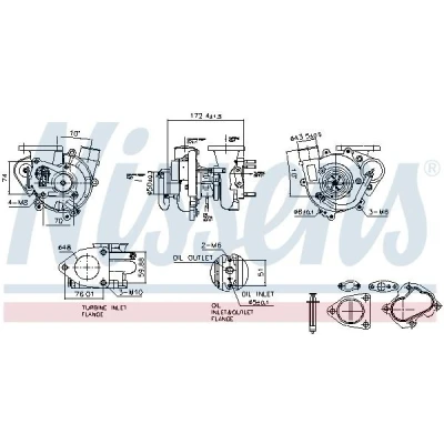 Imagen de NISSENS 93639 Turbocompresor de gases escape neumático