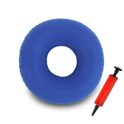 Imagen de TDCQ Cojín Inflable Redondo,Cojín de Dona Redondo,Hemorroides Donut,Cojín Anillo Inflable,Cojín Asiento Redondo (Azul)