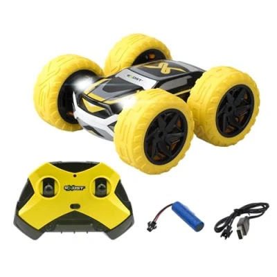 Imagen de Silverlit Exost Coche Teledirigido Todoterreno 360 Cross Amarillo Batería Incluida Conducción en 2 Caras a + Luces LED Velocidad: 12 km/h Juguete para Niños partir de 5 Años 54760