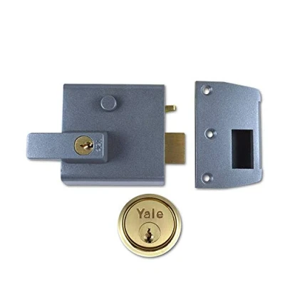 Imagen de Yale B 1 DMG PB 60 Pestillo de Doble Bloqueo mm Acabado metálico Oscuro/latón Pulido Alta Seguridad Que se Puede Bloquear Desde el Interior con Llave