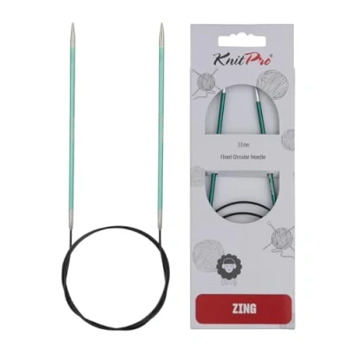 Imagen de KnitPro 60 cm x 3,25 mm Aluminio Zing Fijo Circular para Tejer, Color Verde
