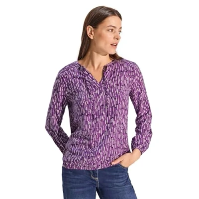 Imagen de CECIL B344974 Blusa con Detalle Smock, Iced Violet, XXL Mujeres