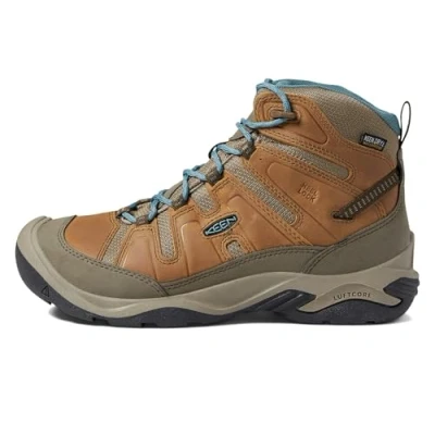 Imagen de KEEN Circadia Mid Waterproof, Botas para Senderismo Mujer, Toasted Coconut/North Atlantic, 39 EU