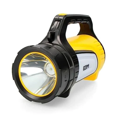 Imagen de Edm 36441 Linterna Multifuncional portatil con led Rojo y Power Bank 350 lumens, Amarillo, 0