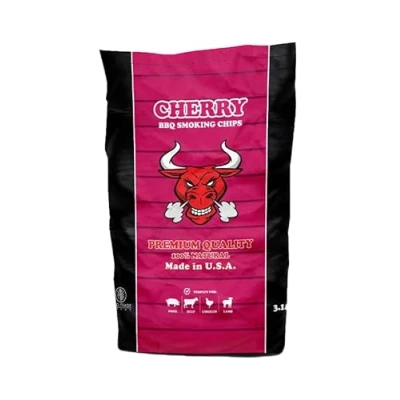 Imagen de TORO CHIPS CHERRY para ahumadores y barbacoas, madera de cerezo, ideal cerdo, ternera, pollo, cordero, verduras pescado, cocción corta, ahumado intenso afrutado, 3,14 litros