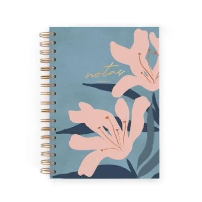Imagen de CHARUCA Cuaderno de Notas con Puntos en el Interior Tapa Dura Ideal para Dibujos y/o Fotos 200 pág, Mediano A5, 16X22 cm (Bluebloom) Opcion personalizar tu nombre.