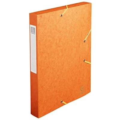 Imagen de Exacompta R &amp; eacute; f. 14017H Archivador con elásticos CARTOBOX Entregado Plano Dorso de 4 cm Cartulina Brillo 7/10 egrave; m 600g / sup2; Dimensiones 25x33cm