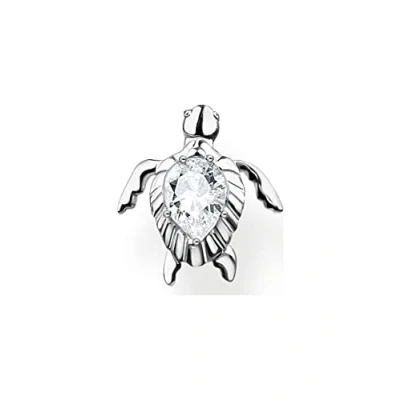 Imagen de THOMAS SABO Pendientes Individuales Tortuga Plata de Ley 925 H2235 051 14, Plateado