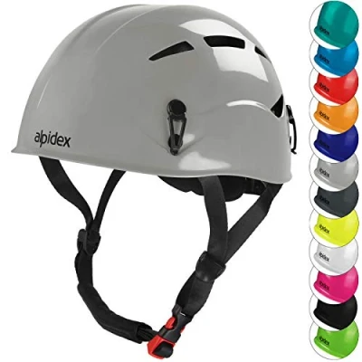 Imagen de ALPIDEX Casco de Escalada Universal para jóvenes y Adultos en 12492 ferrata Muchos Colores, Color:Pebble Grey