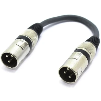 Imagen de VITALCO Cable adaptador XLR macho a para micrófono de 3 pines y acoplador equilibrado