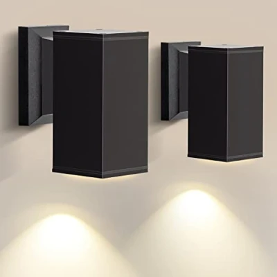 Imagen de Aigostar Aplique Pared Exterior, GU10 Antracita Aluminio Lámpara Exterior Pared, IP65 Impermeable Luz Iluminación para Balcón Garaje Terrazas Patio Jardín(Pack de 2 sin bombillas)