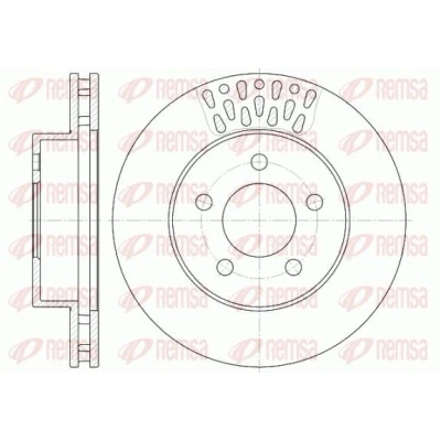 Imagen de REMSA 6895.10 Disco de freno Eje delantero 288,1, 288,1 28 5 ventilado JEEP: Cherokee III