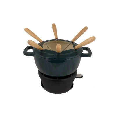Imagen de Cosy &amp; Trendy Fondue set Fontestic Cast Iron Green Heron Ø 18 cm