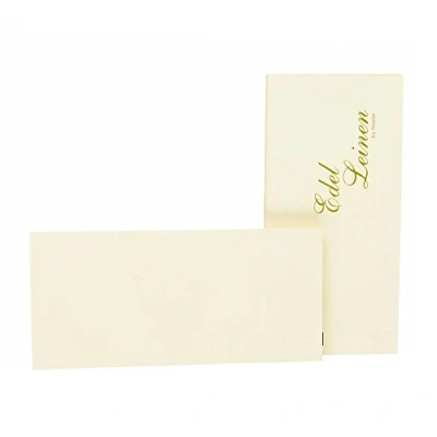 Imagen de Rössler 2051705802 Dl Royal Juego de Tarjetas Lino con Bordes En Relieve, Color Marfil