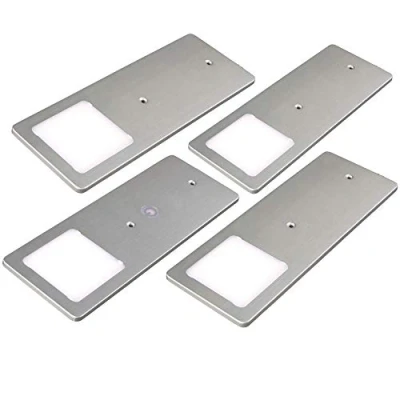 Imagen de Kalb Lámpara LED para parte inferior de muebles (5 W, muy planos, con función atenuación táctil, 4 unidades, luz blanca neutra)