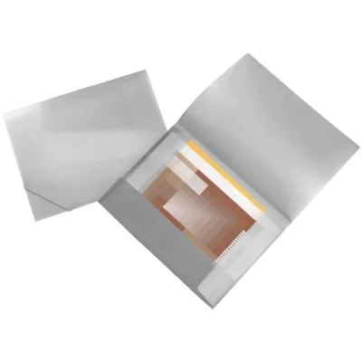 Imagen de Liderpapel Carpeta Portadocumentos 44804 Solapas Polipropileno Din A3 Incolora Serie Frosty Lomo Flexible