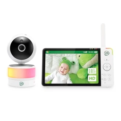 Imagen de LeapFrog Vigilabebés cámara Nocturna en Color, Pantalla HD de 7&quot; y 720p, panorámica 360, Zoom 8X, luz Nocturna, Sensor Humedad Temperatura, Alcance hasta 300 m, conexión Segura, LF920HD