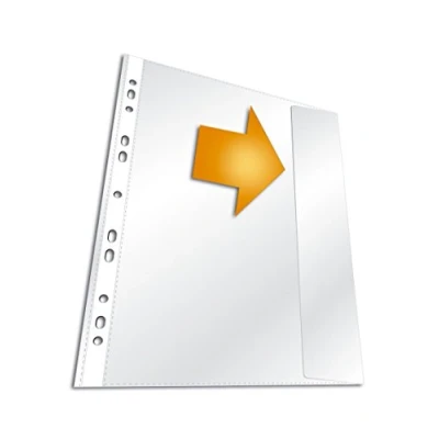 Imagen de Durable 266419 Tapa de folleto con solapa, abierta por fuera, DIN A4, PP, 5 piezas, transparente