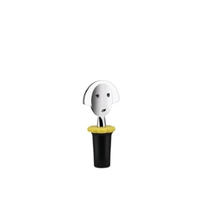 Imagen de Alessi Anna Stop 2 Tapón para Botella, Acero Inoxidable, Negro