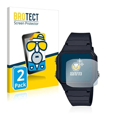 Imagen de BROTECT Protector Pantalla Anti Reflejos para Casio Unisex A168WA 1YES (2 Unidades) Película Mate Huellas